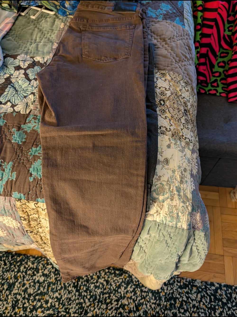 Express hyperstretch Slim Brown High-Waist Straight Leg Pants